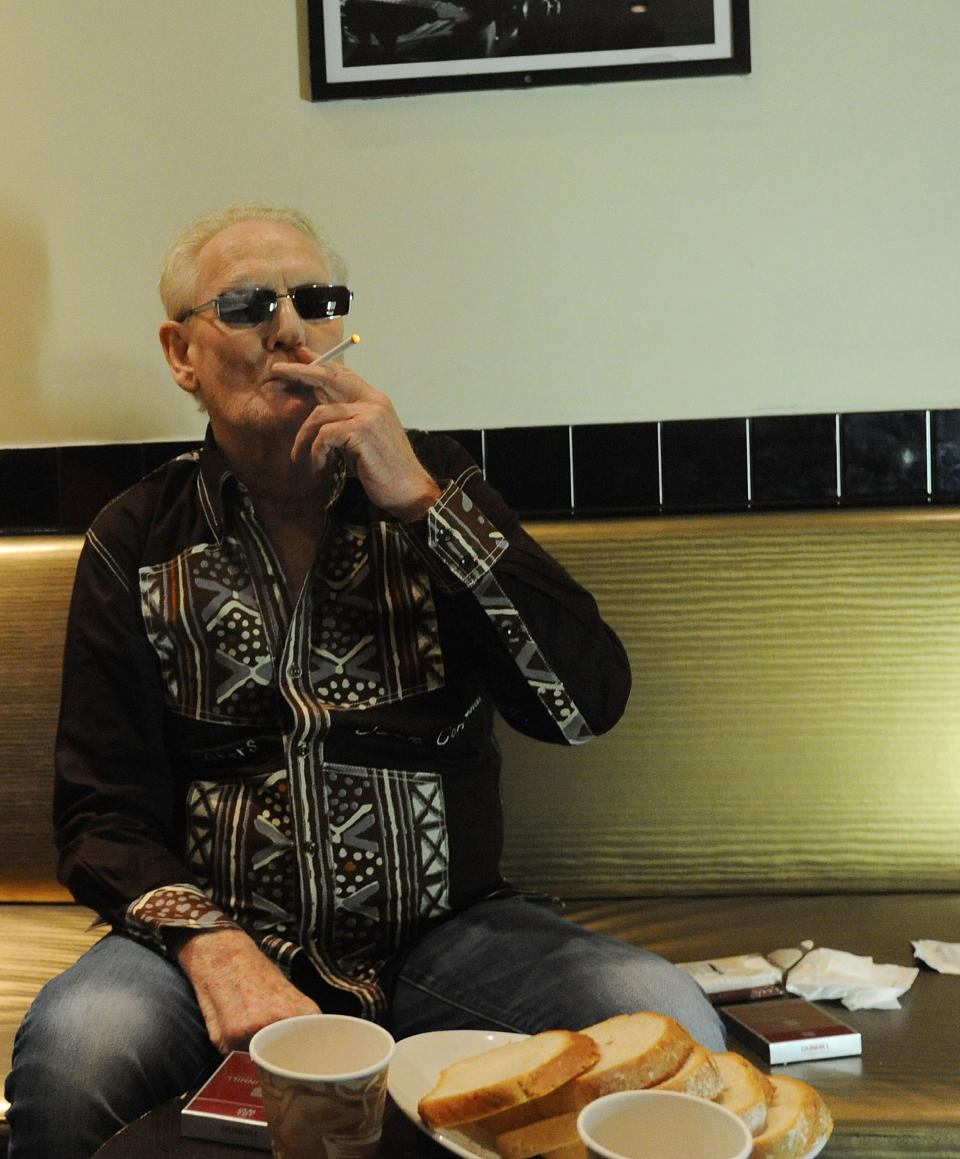 NEW YORK, NY - JUNE 18:  Ginger Baker Performs Jazz Confusion Featuring Pee Wee Ellis, Alec Dankworth & Abass Dodoo at BB King on June 18, 2015 in New York, New York.  (Photo by Bobby Bank/WireImage)