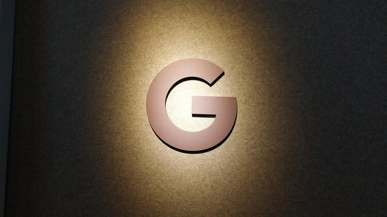  The Google Logo in Black and White under a sepia shade. 