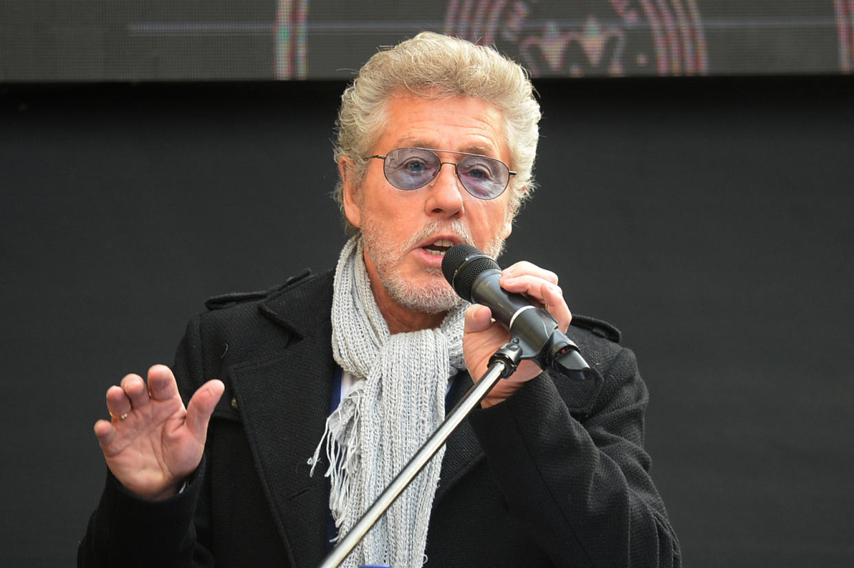 Roger Daltrey speaks during the Music Walk Of Fame Founding Stone Unveiling at on November 19, 2019 in London, England. (Photo by Dave J Hogan/Getty Images)