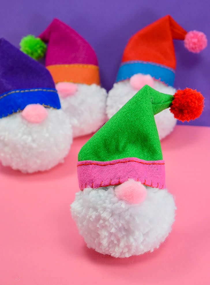 Pom-Pom Gnome Ornaments