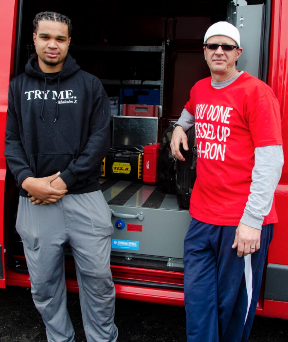 Kirchhoff, right, is the owner of All Star Mechanical in Lansing, Michigan. (Courtesy Larry Kirchhoff)