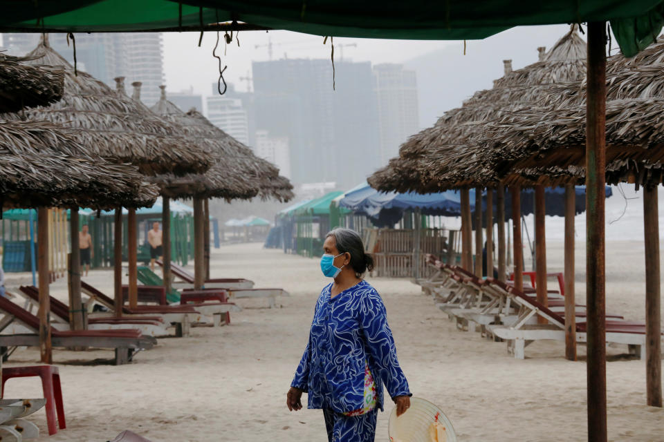 Schon im März waren die Strände von Da Nang leer (Bild: Reuters/Kham)