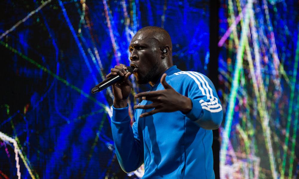 Grime star Stormzy at Glastonbury