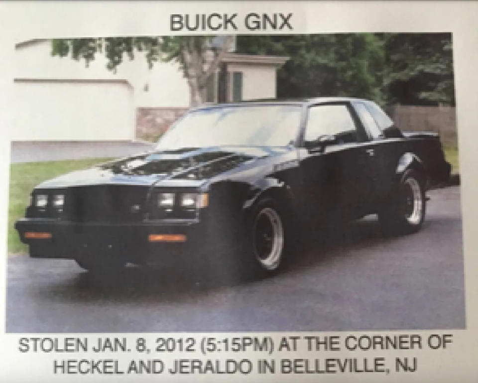 Image of missing car flier from court docs