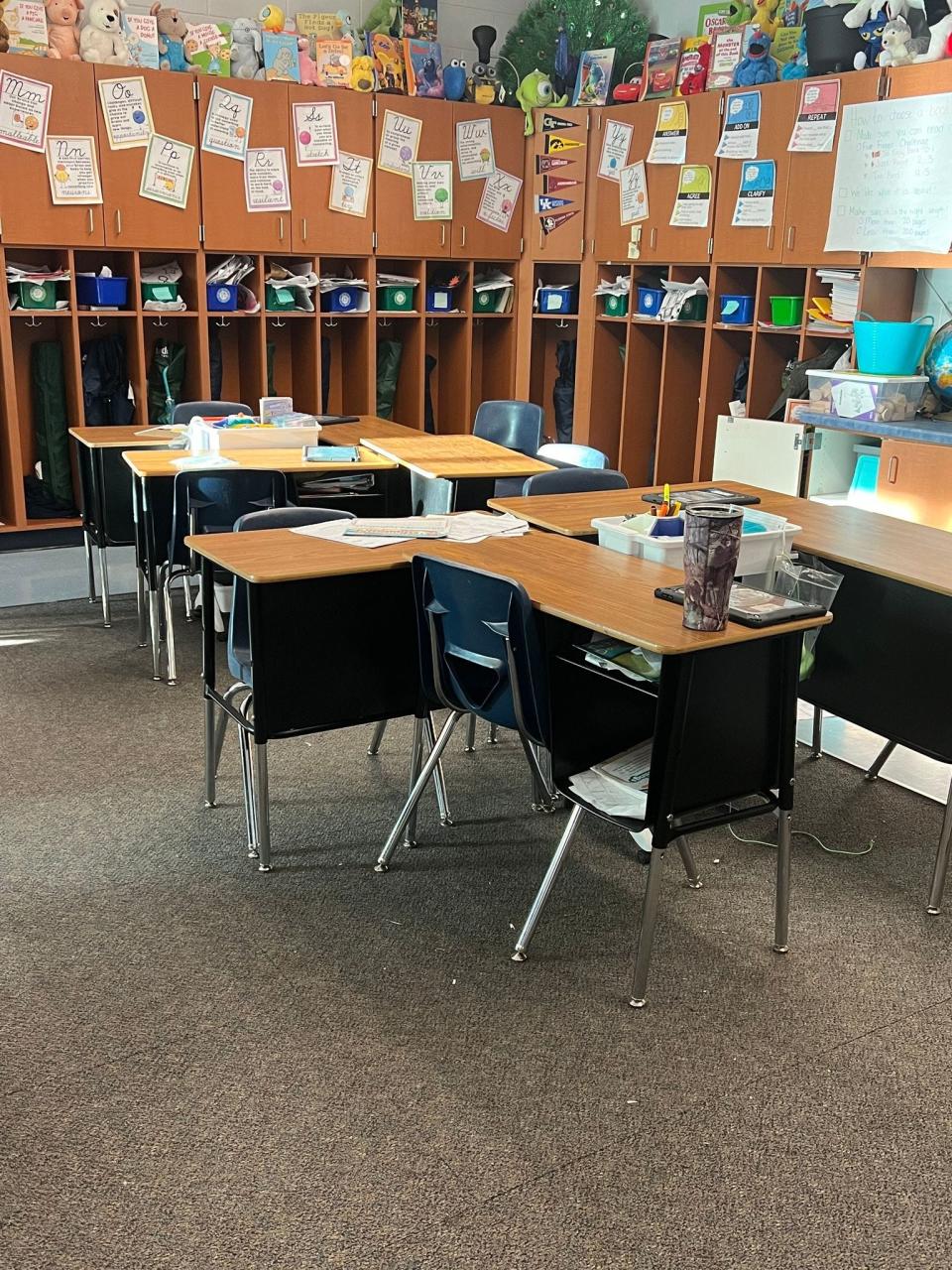 This photo shows Cortney Schneider's current classroom at Alpha Hart Lewis Elementary School.