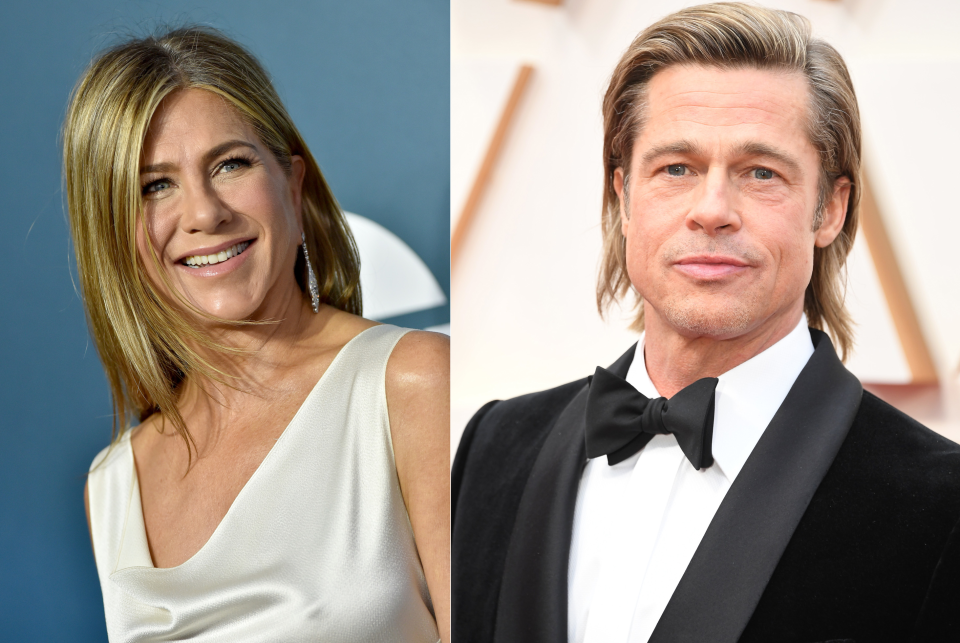 Jennifer Aniston und Brad Pitt feiern eine virtuelle Reunion (Bilder: Getty Images