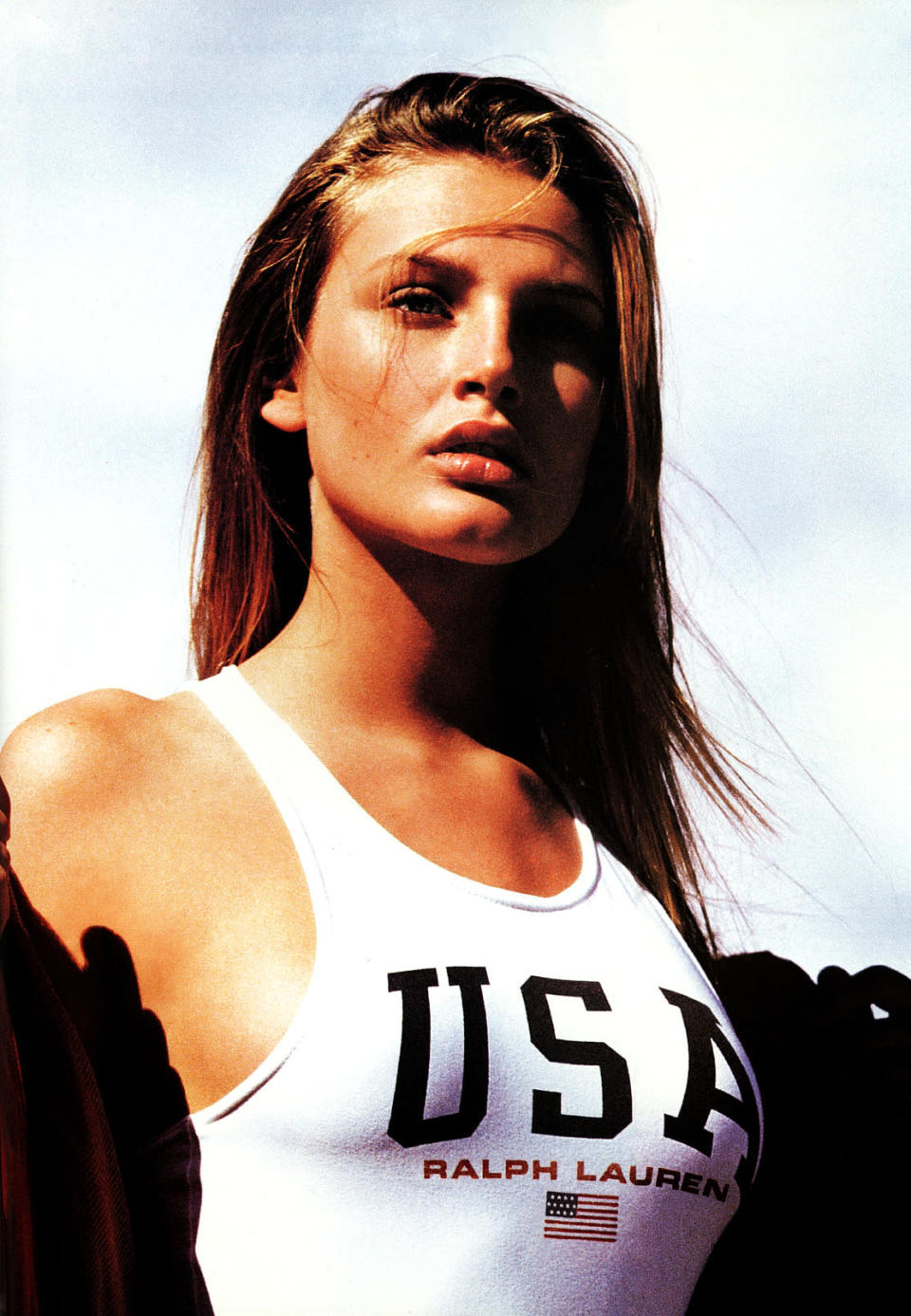 Bridgett Hall models Polo Sport in a 1997 ad.