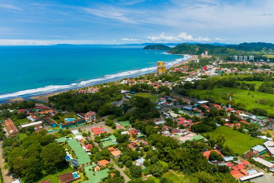 Jaco beach aerial view