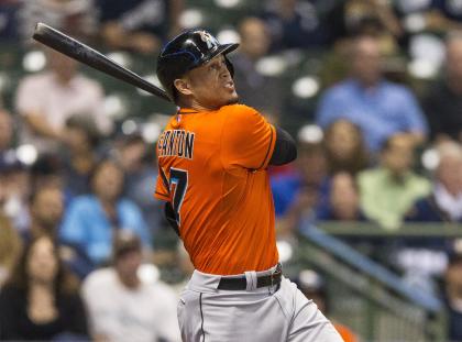 Giancarlo Stanton, 25, is about to sign the biggest contract in sports history. (AP)
