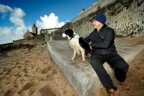 Cornwall beach left with no sand after massive storm