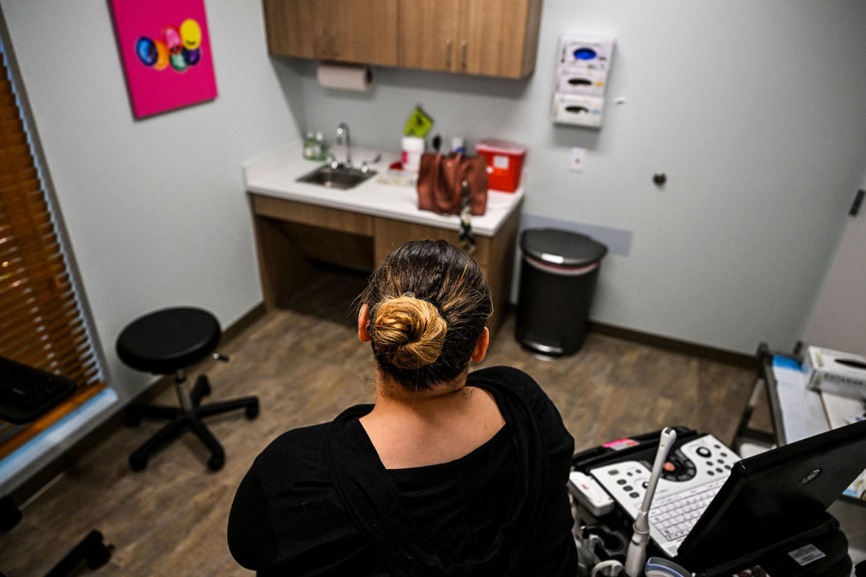 Woman patient Planned Parenthood Abortion Clinic CHANDAN KHANNA/AFP via Getty Images