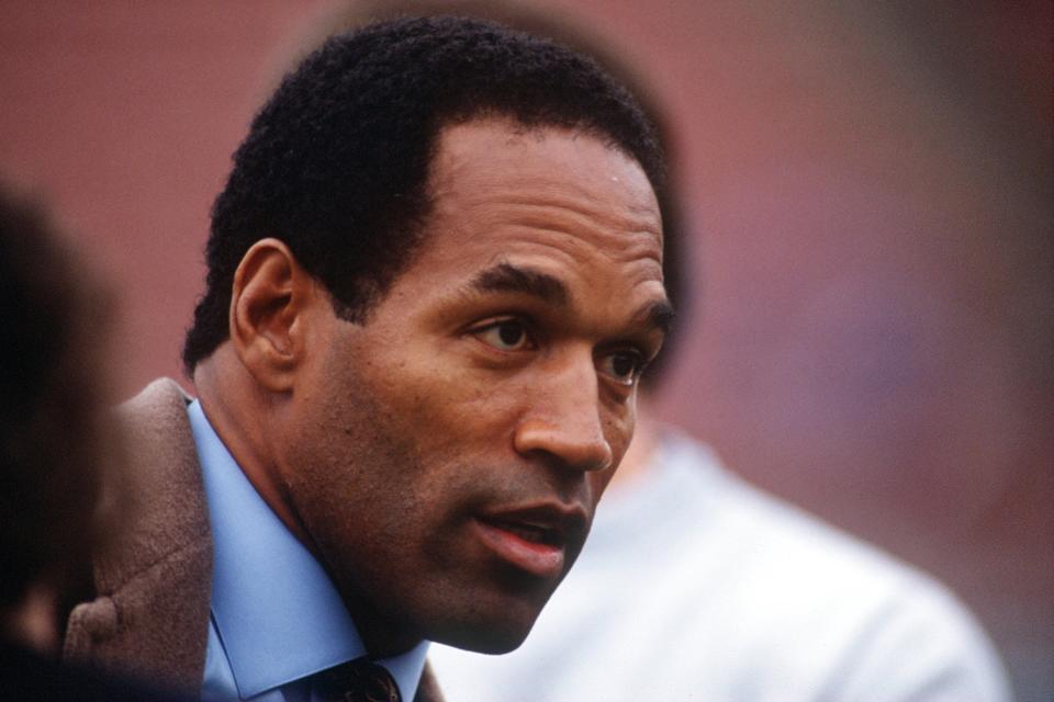 After rewriting the rushing record book as a Buffalo Bill, O.J. Simpson played for the San Francisco 49ers. His success in his final two seasons was mediocre, rushing for a total of 1,053 yards and four TDs. (Gary Newkirk/ALLSPORT)