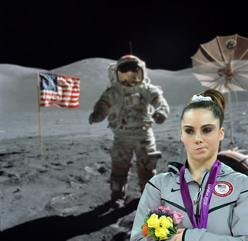 McKayla Maroney is not impressed with the Moon landing.