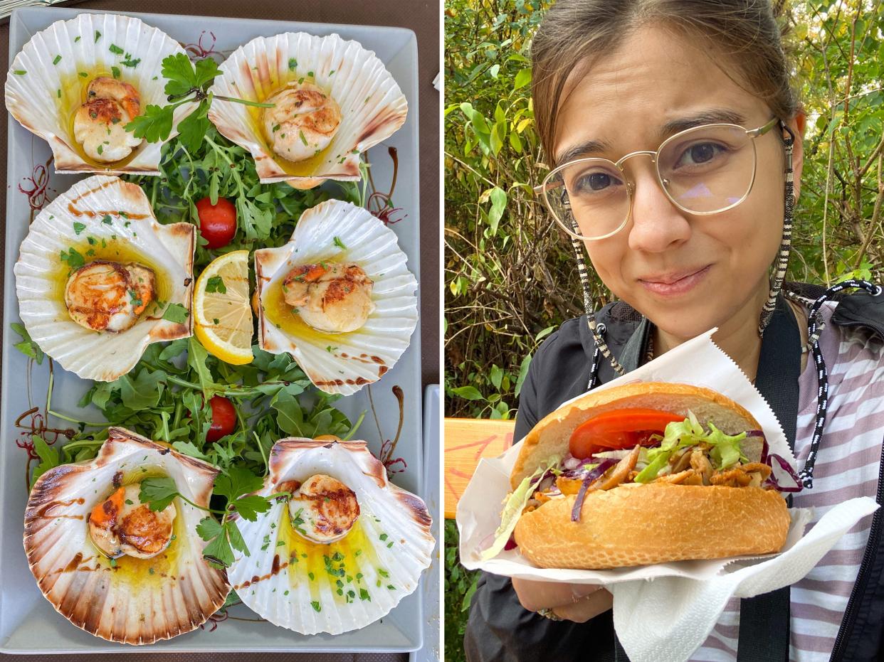 The author eats her way through four european countries