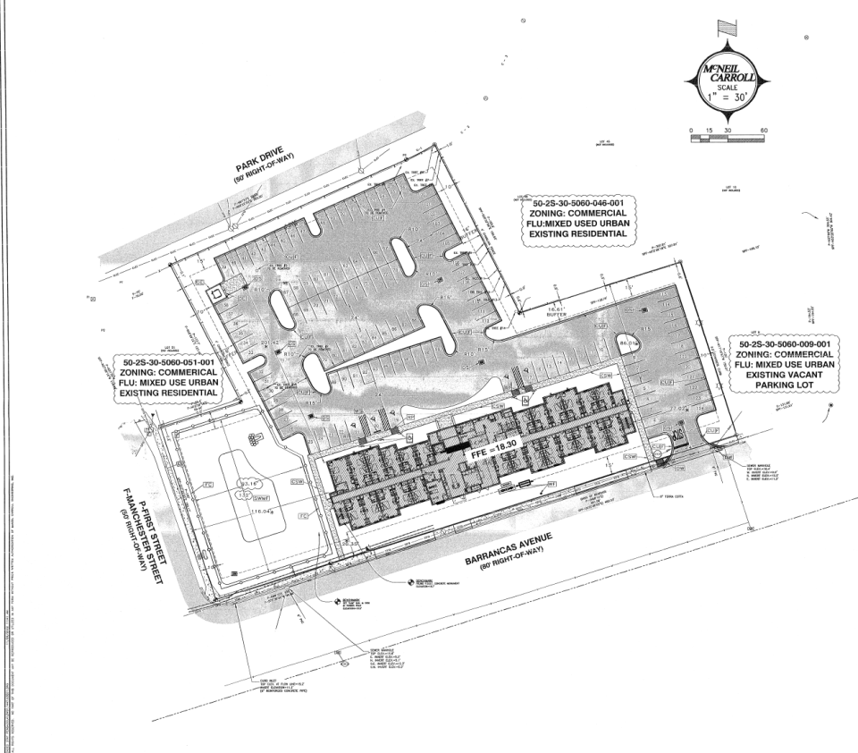 Floor plan of Extended Stay America's latest hotel development planned in West Pensacola