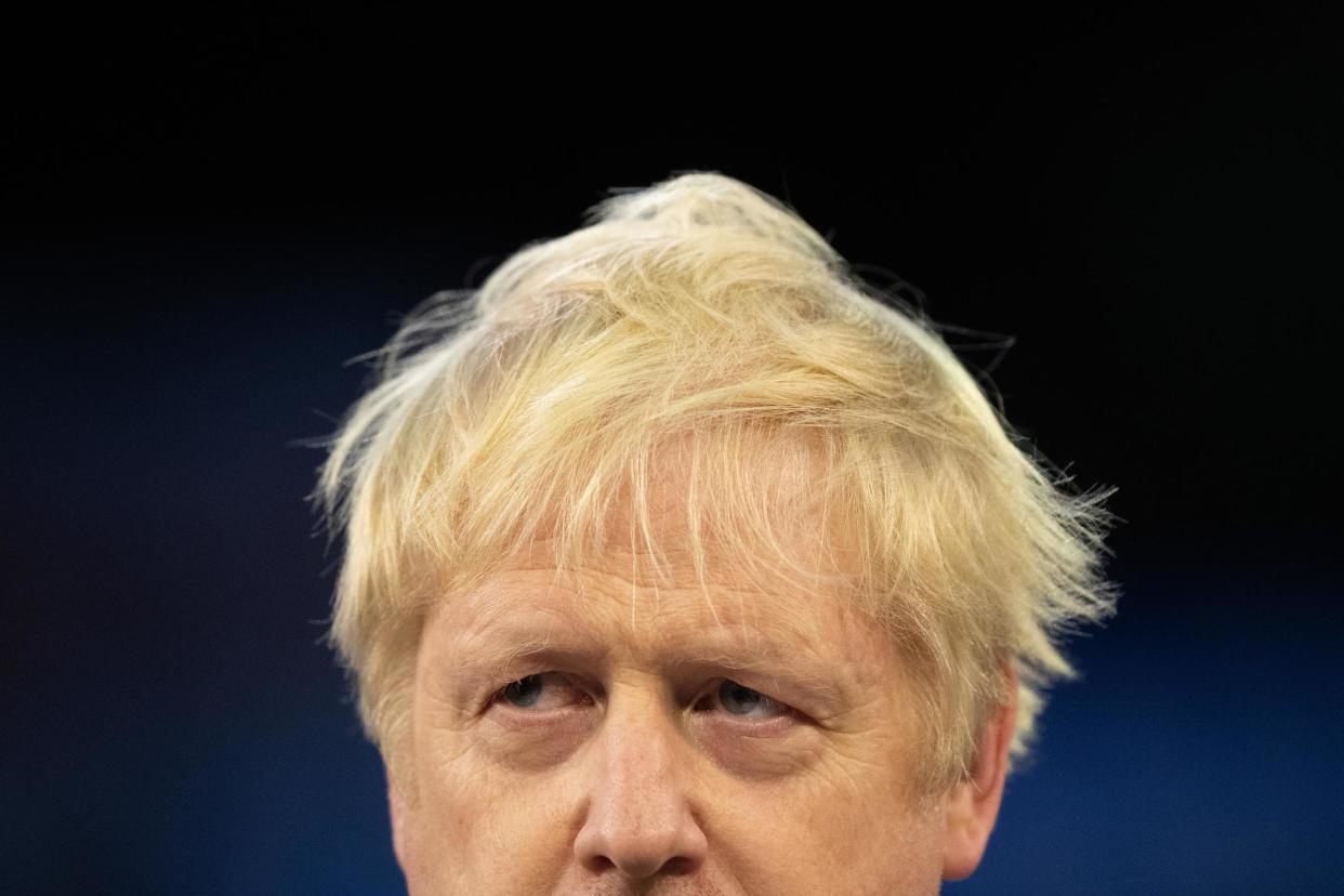 Boris Johnson at his eve of election rally on Wednesday night: Getty Images