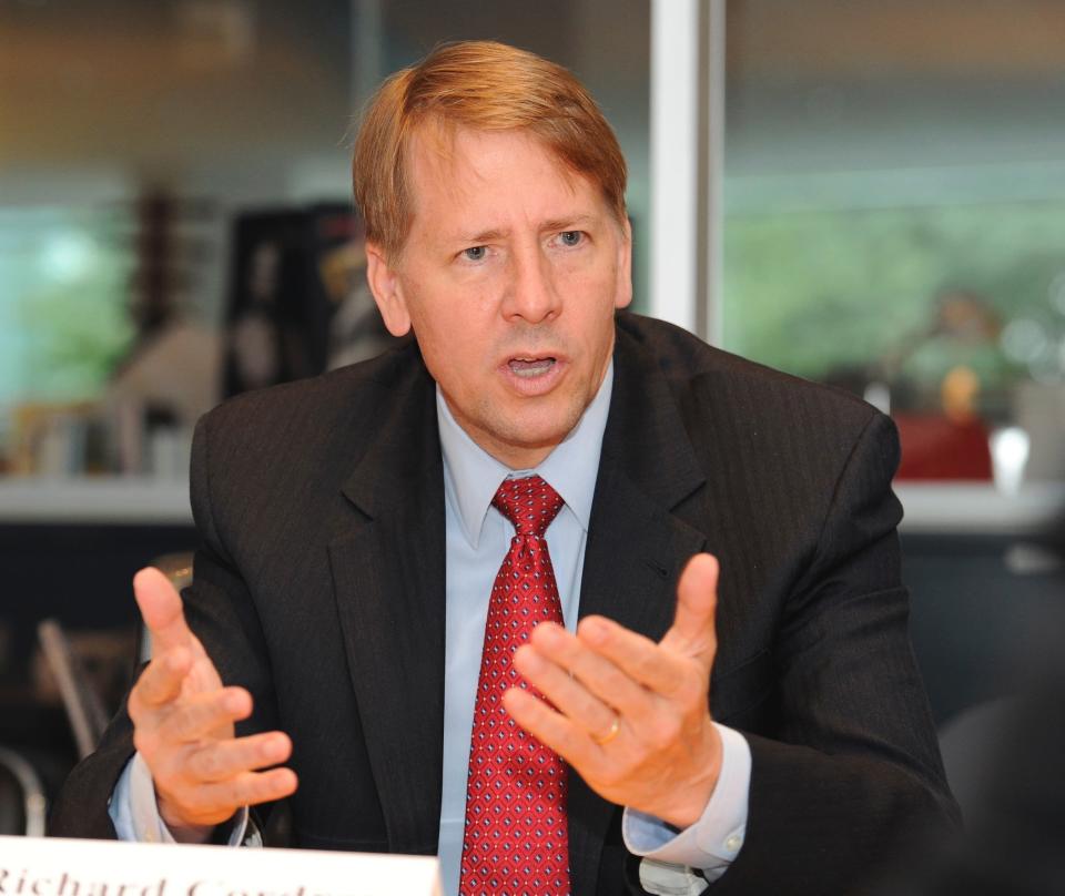 Richard Cordray, photographed during his time as director of the Consumer Financial Protection Bureau, speaks with the USA TODAY Editorial Board in McLean, Va, in 2013.
