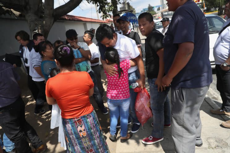 Guatemaltecos deportados por Estados Unidos que regresaron a su país a principios de febrero de 2017, expulsados de EEUU en las primeras semanas de la administración de Donald Trump. (Getty Images)