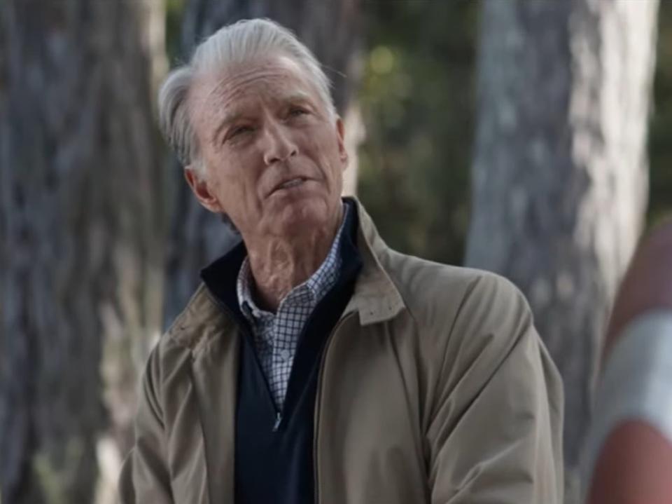 Chris Evans at the end of Avengers: Endgame, wearing old age make-upMarvel Studios