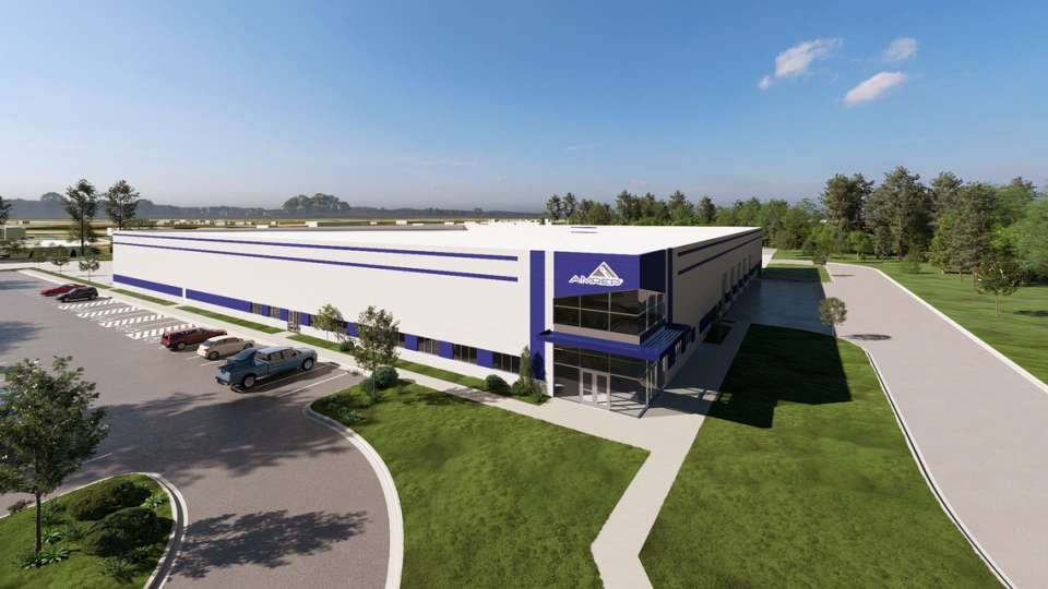 A rendering of the Amrep expansion building in Rowan County was released Thursday by economic development officials. The project is expected to bring more than 100 jobs to the Charlotte region.