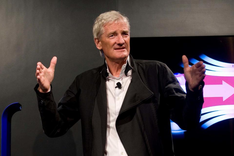 James Dyson said the company received an initial order of 10,000 units from the UK (AP)