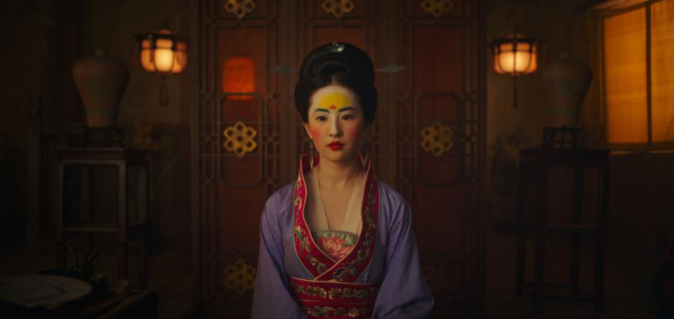 Yifei Liu in the movie "Mulan."