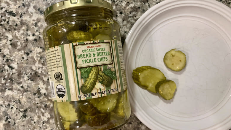 Organic sweet bread and butter pickle chips