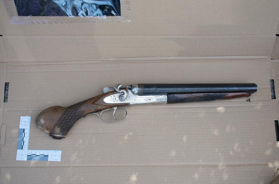 The shotgun seized by police from Vicente Forde. (Metropolitan Police)