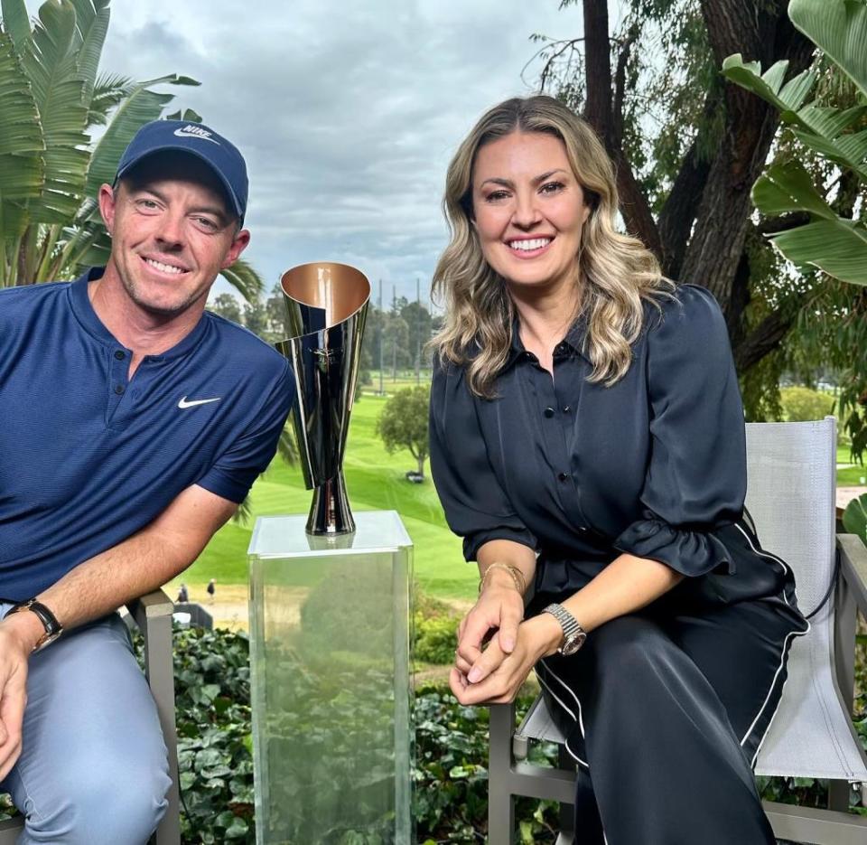 CBS reporter Amanda Balionis and Rory McIlroy. Amanda Balionis/Instagram