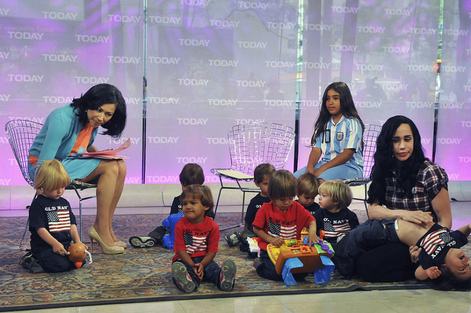 Nadya and her kids being interviewed on Today show