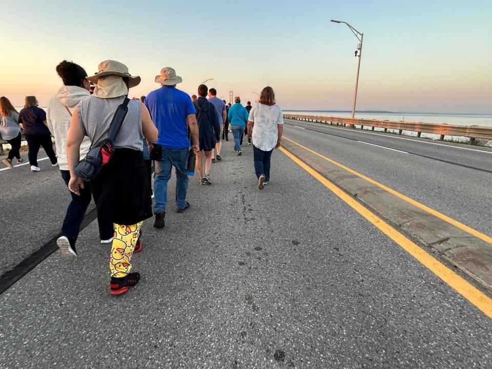 Around 35,000 people took part in the 2023 Mackinac Bridge Walk on Monday, Sept. 4. People could begin their walk from either Mackinaw City or St. Ignace and cross the bridge.