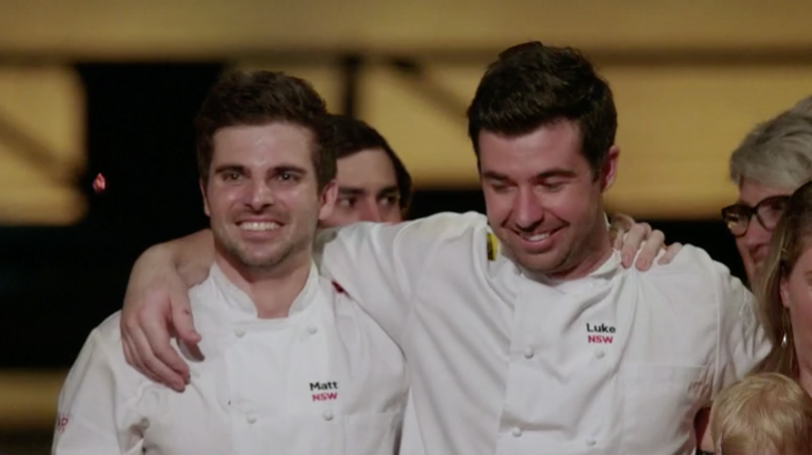 Matt and Luke have won My Kitchen Rules 2019. Photo: Channel Seven