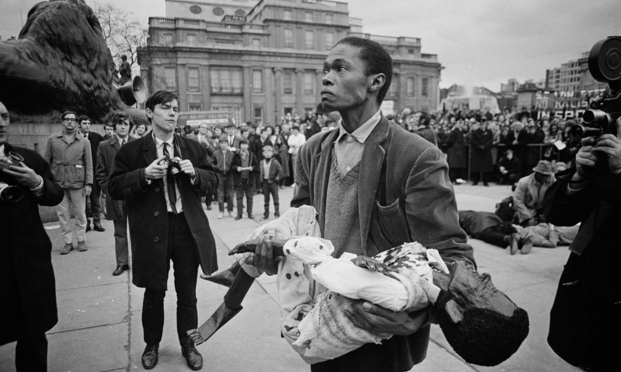 <span>Anti-apartheid movement commemorating the 10th anniversary of the Sharpeville massacre outside South Africa House in Trafalgar Square, 21 March 1970.</span><span>Photograph: Roger Jackson/Getty Images</span>