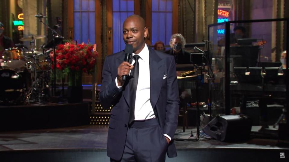 Dave Chappelle performs a monologue on Saturday Night Live after Joe Biden was declared president-elect. (via screenshot)