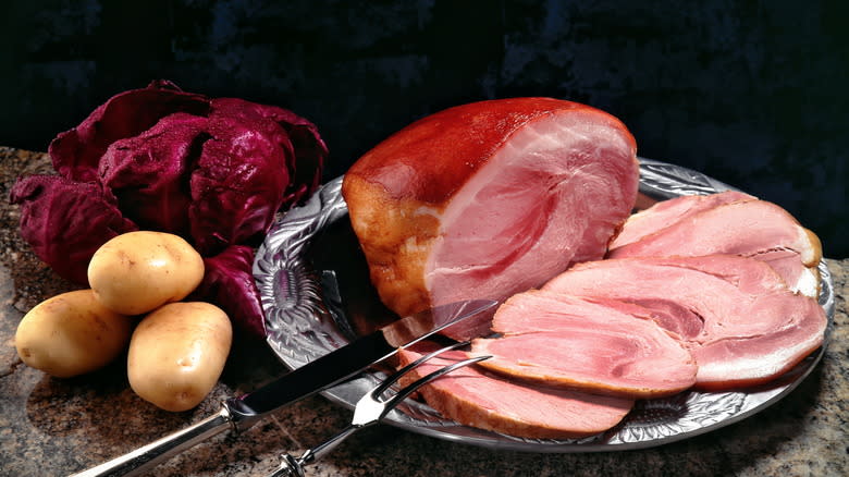 ham on a platter
