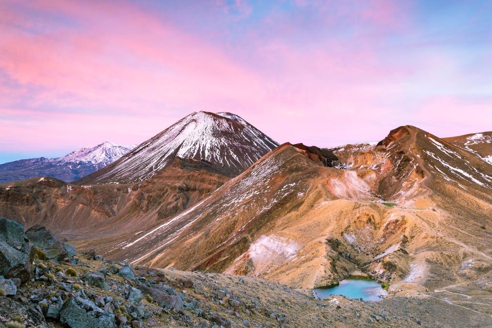 Landscape with volcano, Tongariro, New Zealand