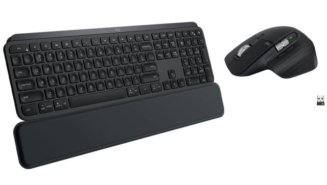 Logitech MX Keys Wireless Keyboard w/ MX Master 3S Wireless Mouse. Image via Best Buy Canada.