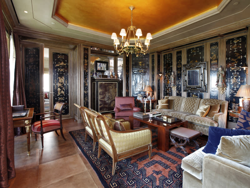 $50 million two-bedroom apartment at Central Park Ritz-Carlton black paneling