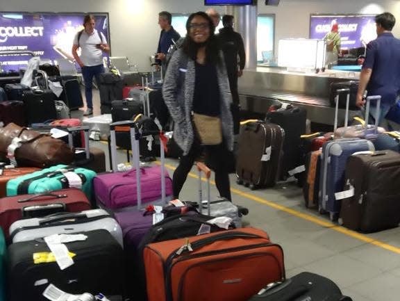 Latrice Rubenstein said there was a "sea of luggage" at Dublin Airport when she arrived.