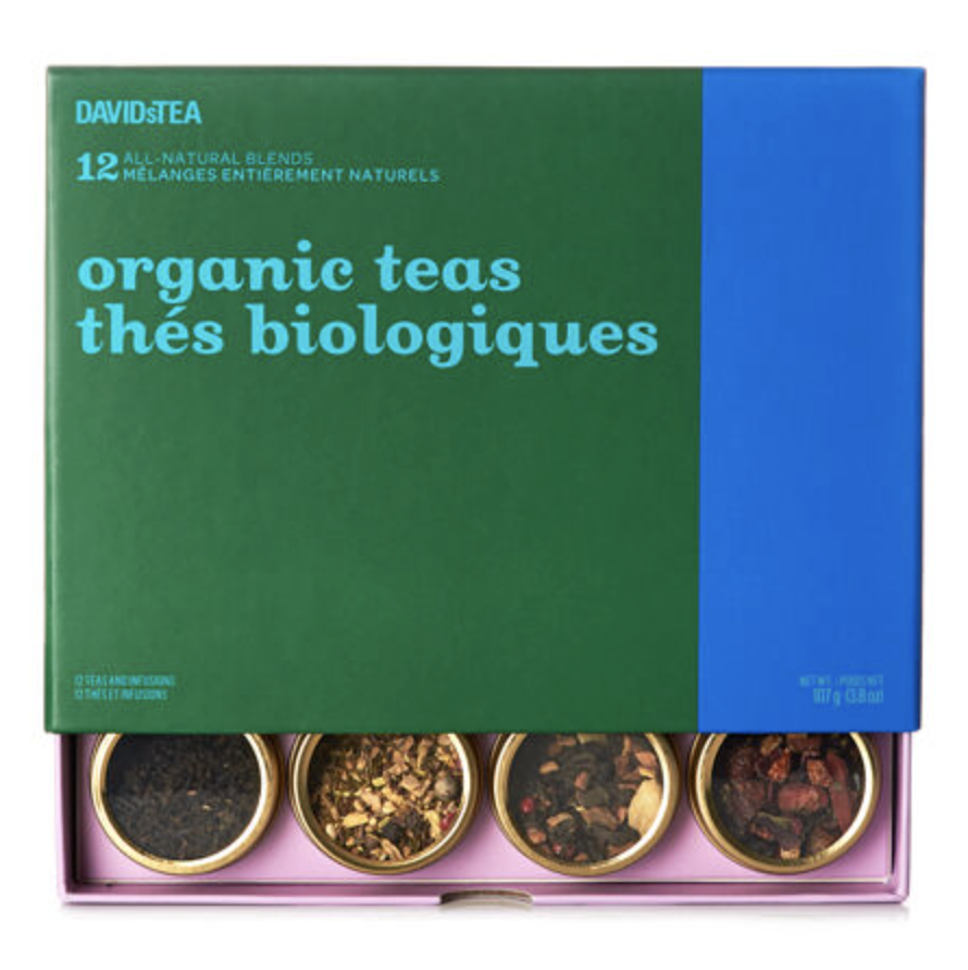 Organic Teas 12 Tea Sampler (Photo via DavidsTea)
