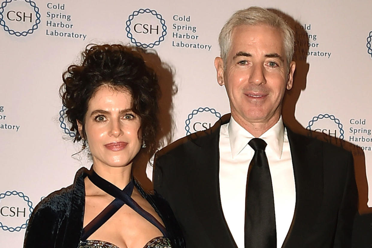 Neri Oxman and Bill Ackman attend an event at the American Museum of Natural History in New York in November 2023. (Patrick McMullan via Getty Images)