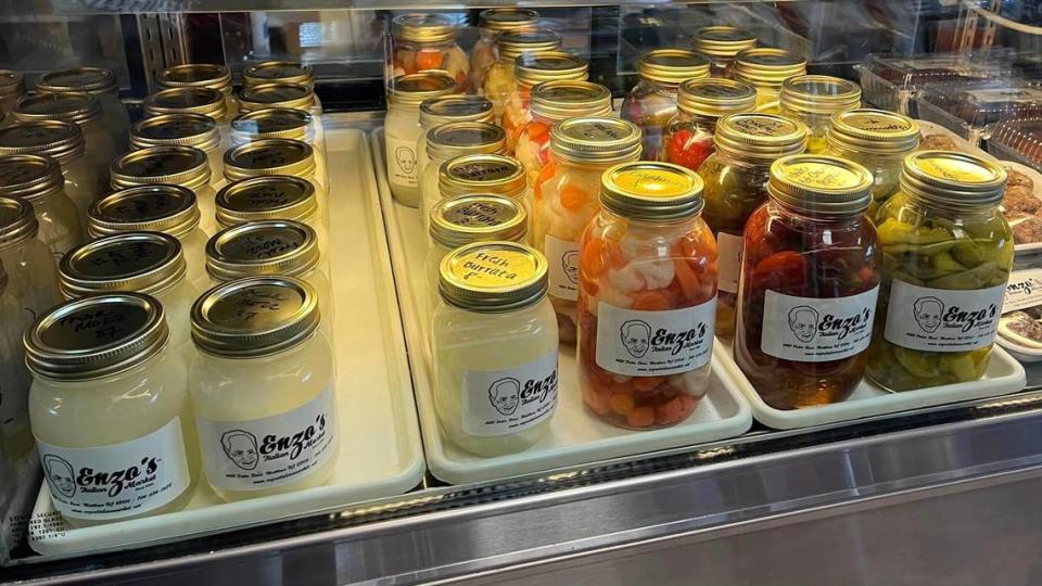You’ll find fresh cheeses, pickled items and more at Enzo’s. Enzo’s Italian Market