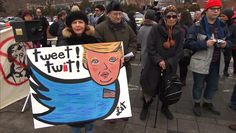 Montreal anti-Trump demonstration ends in vandalism