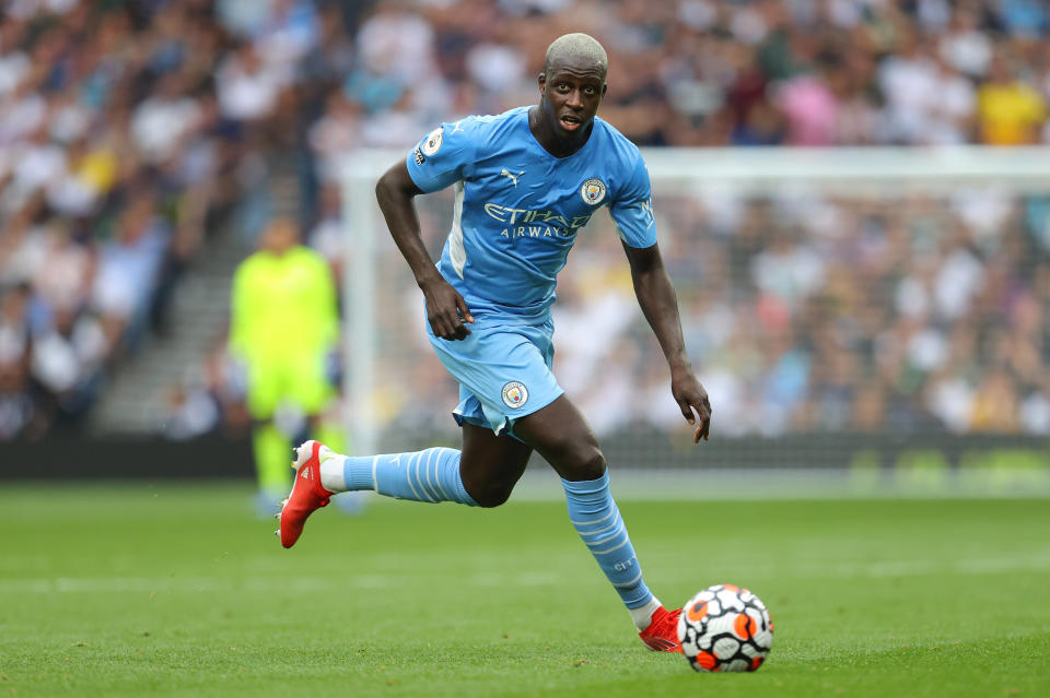 Benjamin Mendylors d’un match de Manchester City, à Londres, le 15 août 2021 