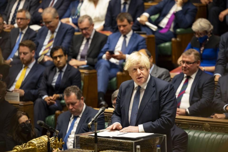 Boris Johnson said more than 300 UK nationals and 2,000 Afghans have been safely returned (Roger Harris/UK Parliament/PA) (PA Media)