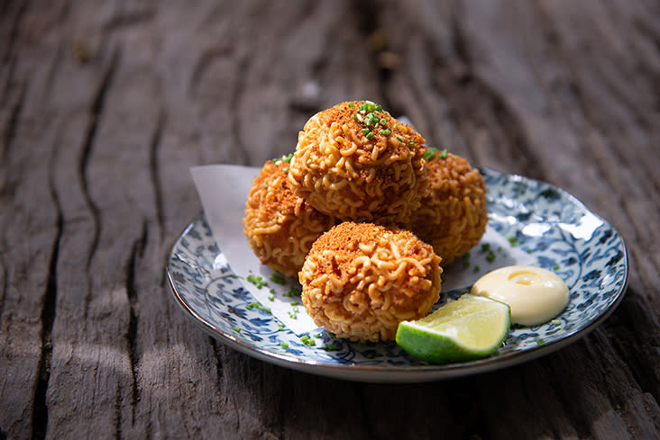 RFC! 'shin' ramen fried chicken is an interesting way to eat ramen.