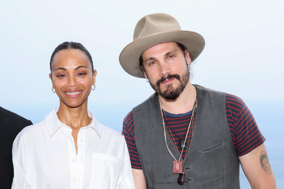 Zoe Saldana and Marco Perego