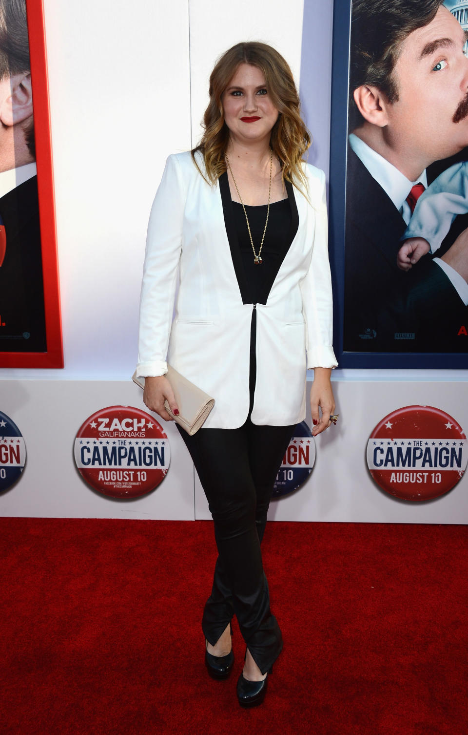 Jillian Bell attends the Los Angeles premiere of "The Campaign" on August 2, 2012.
