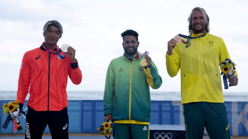 Surfing - Men's Shortboard - Medal Ceremony