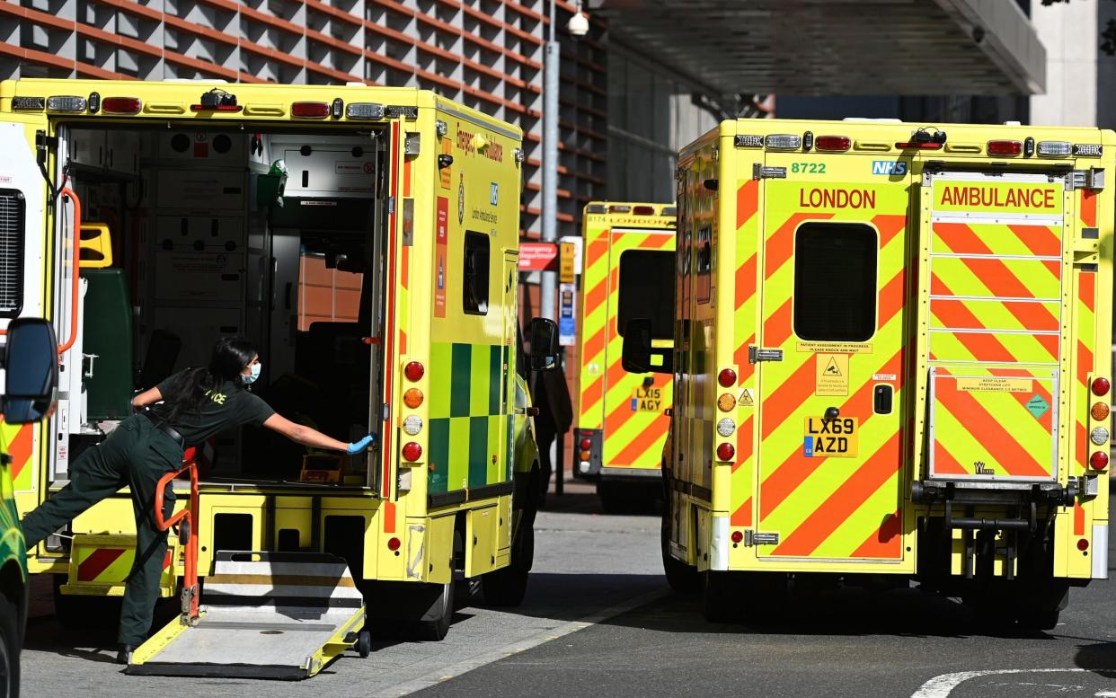 Ambulances. London hospital - Andy Rain/Shutterstock